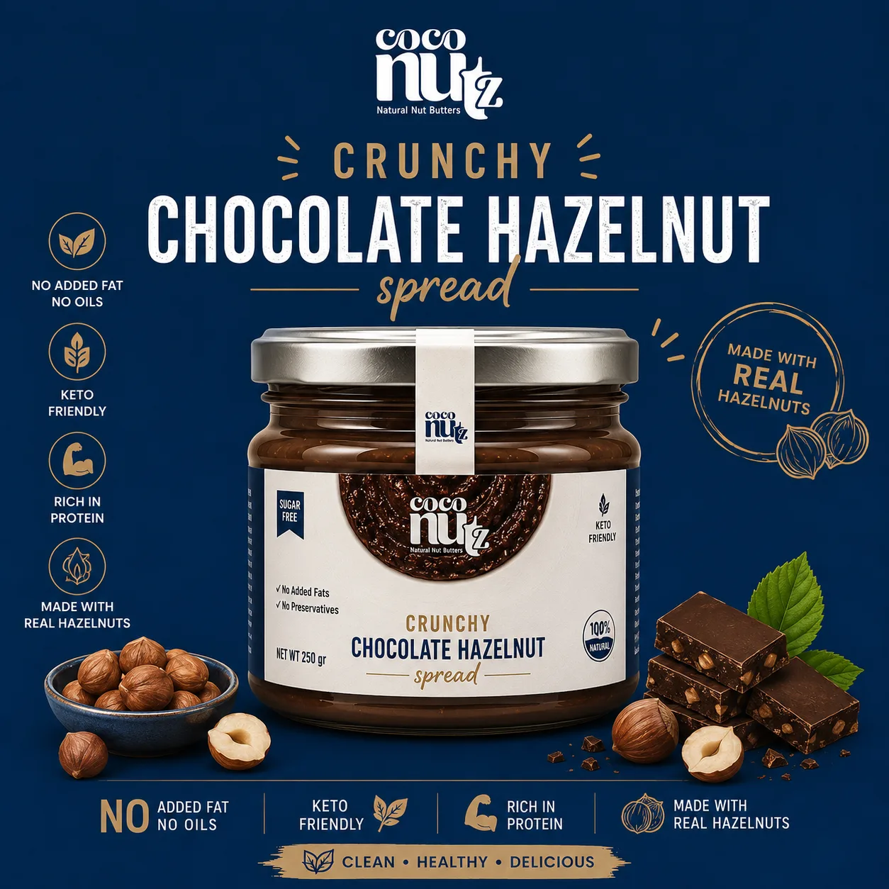 Crunchy Chocolate Hazelnut Spread 2